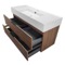 Floating Bathroom Vanity, Modern, Walnut, 48